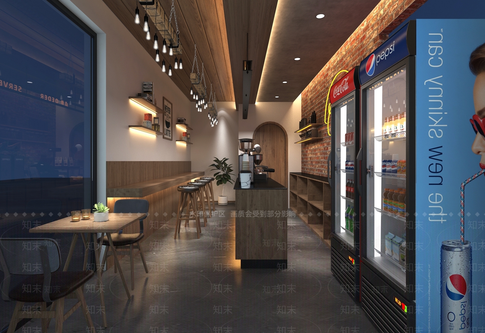 侘寂中古咖啡厅3D模型下载【ID:1184185447】
