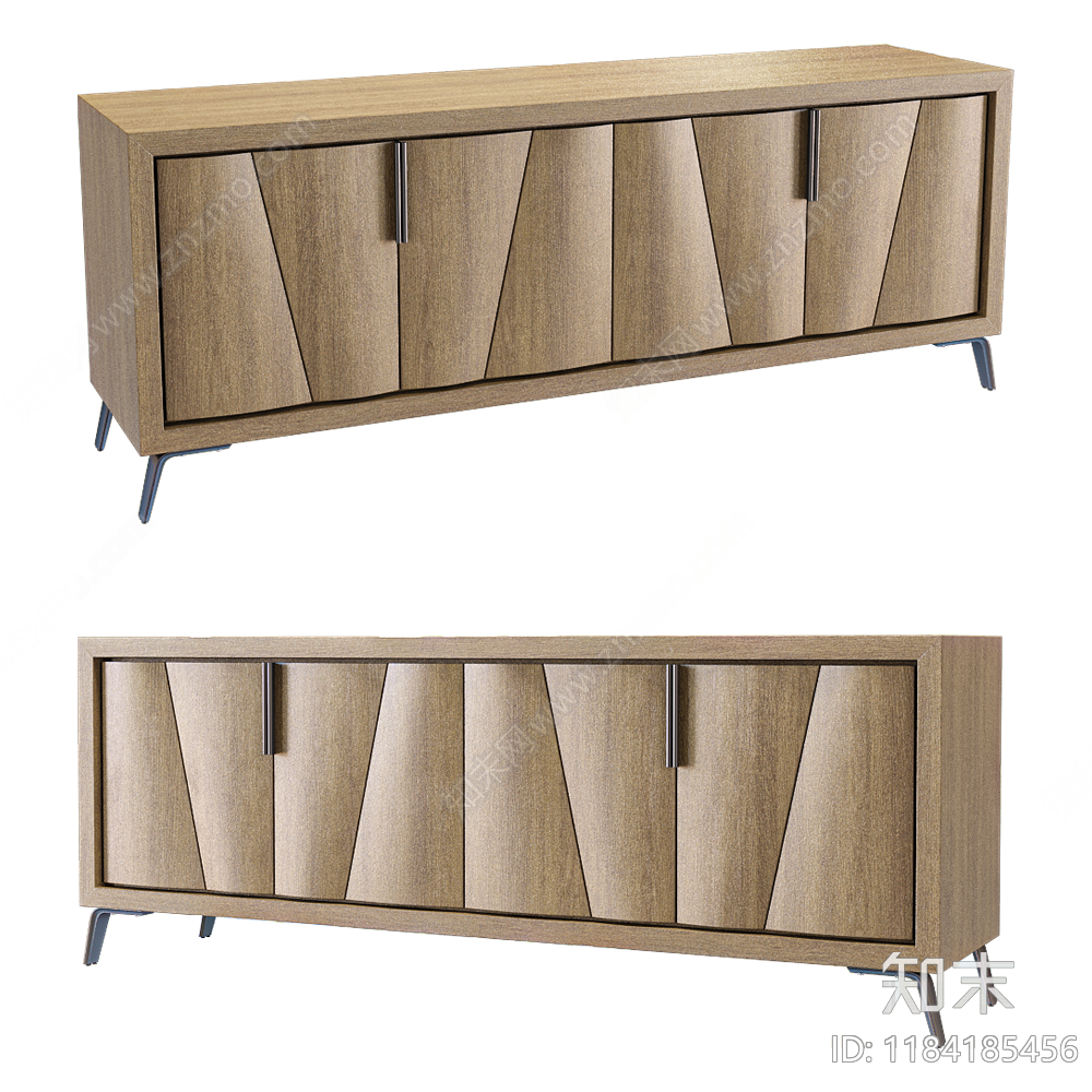 现代轻奢电视柜SU模型下载【ID:1184185456】