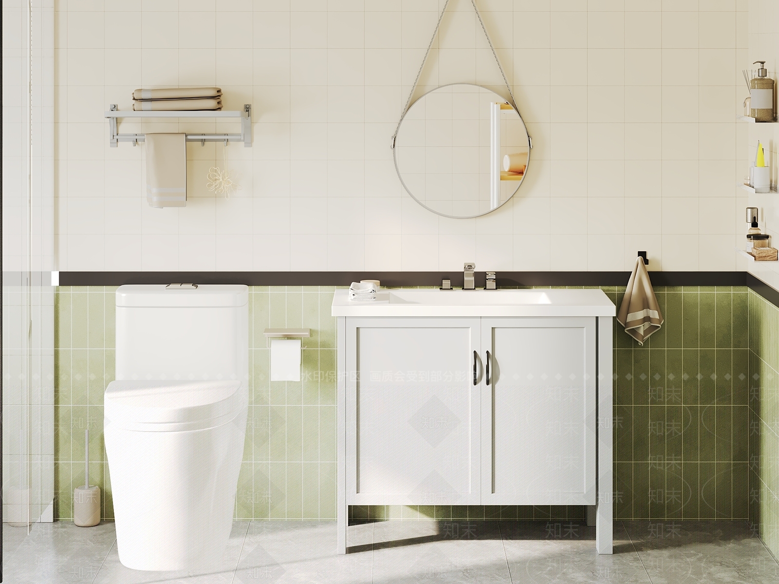 北欧简约卫生间3D模型下载【ID:1184186825】