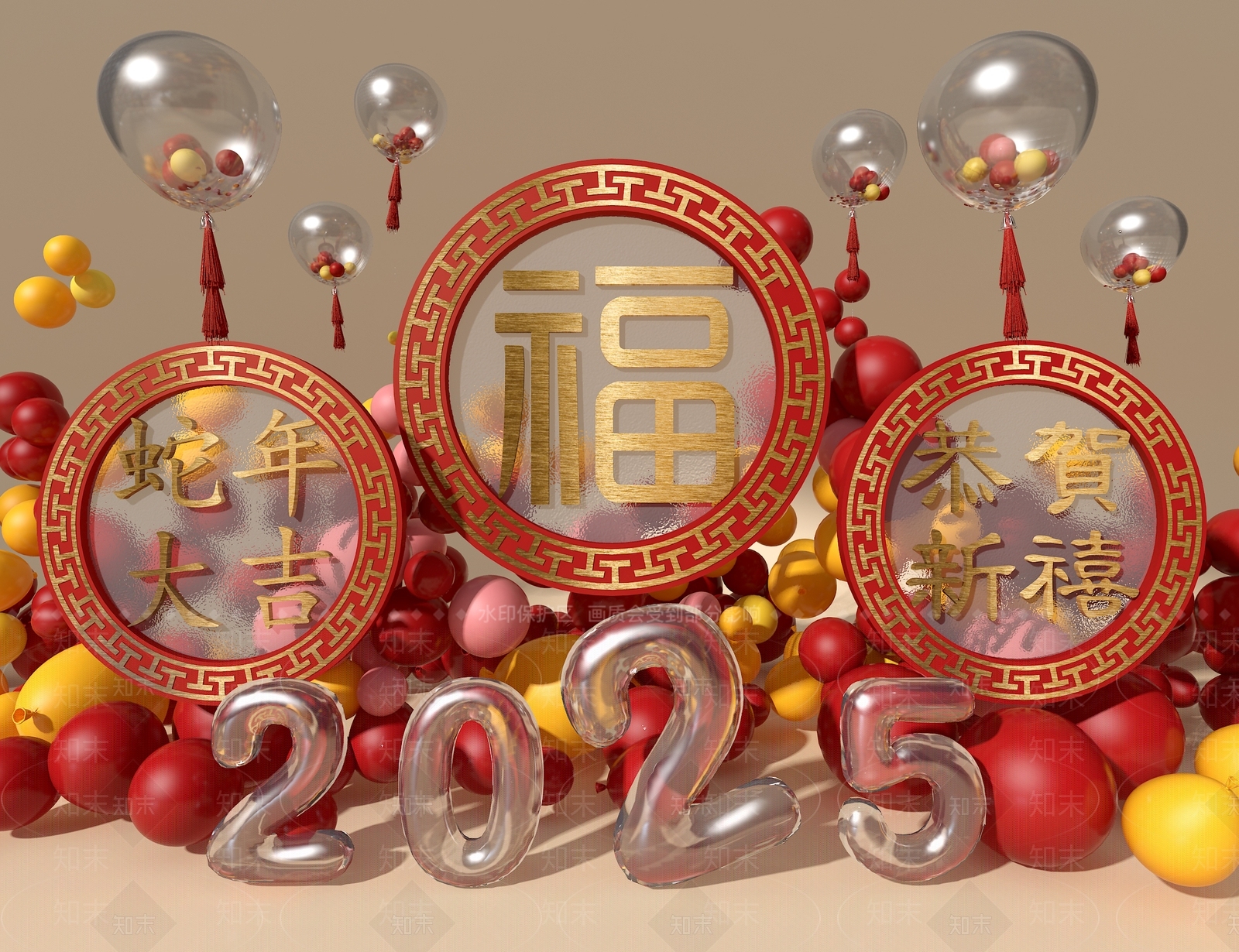 新中式美陈3D模型下载【ID:1184190007】