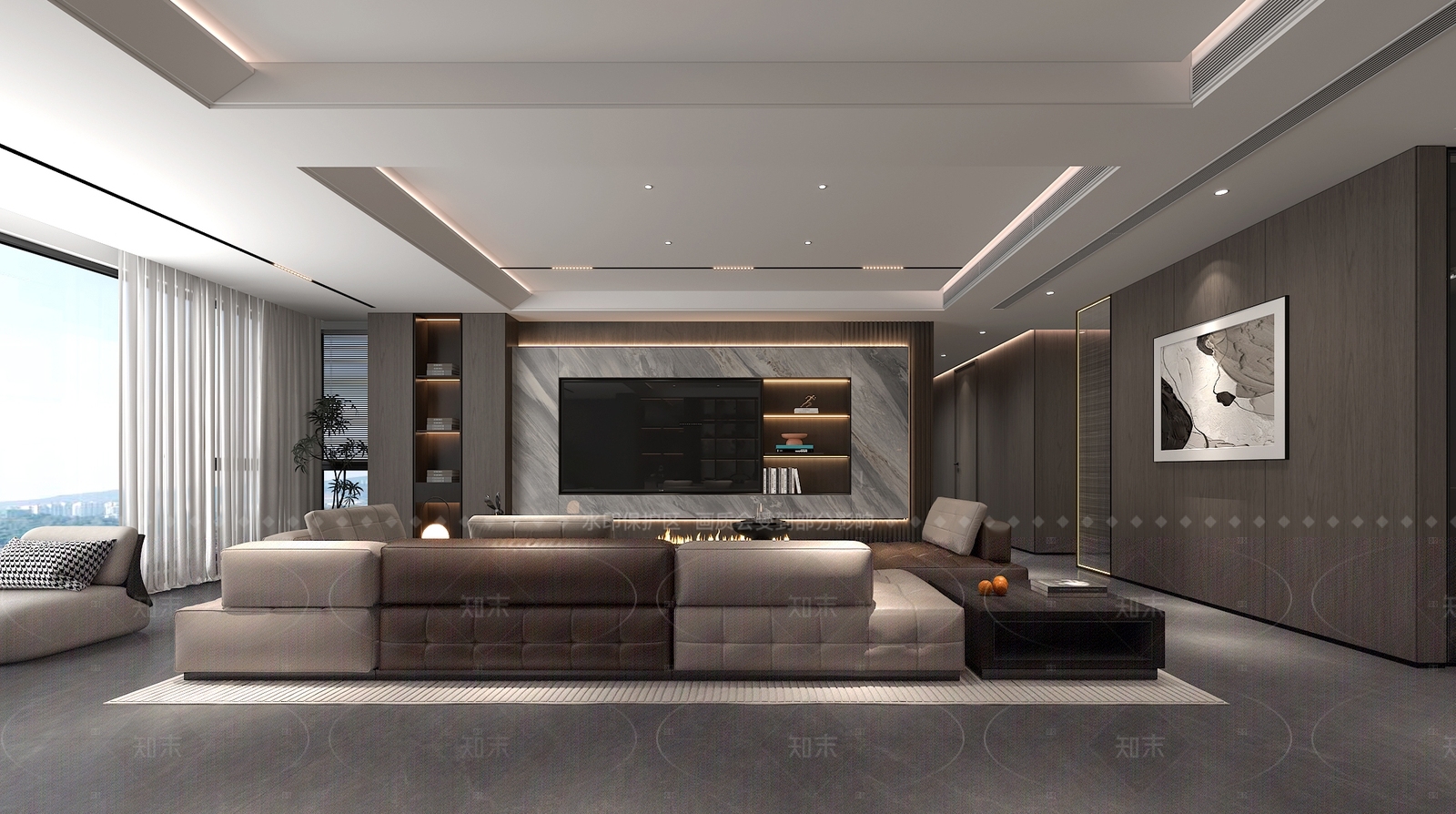 现代办公大厅3D模型下载【ID:1214997114】