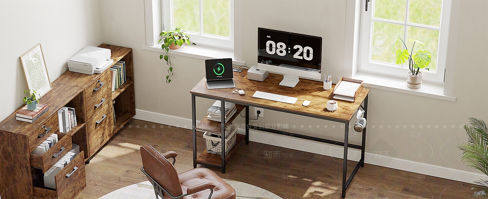 现代极简书房3D模型下载【ID:1184195473】