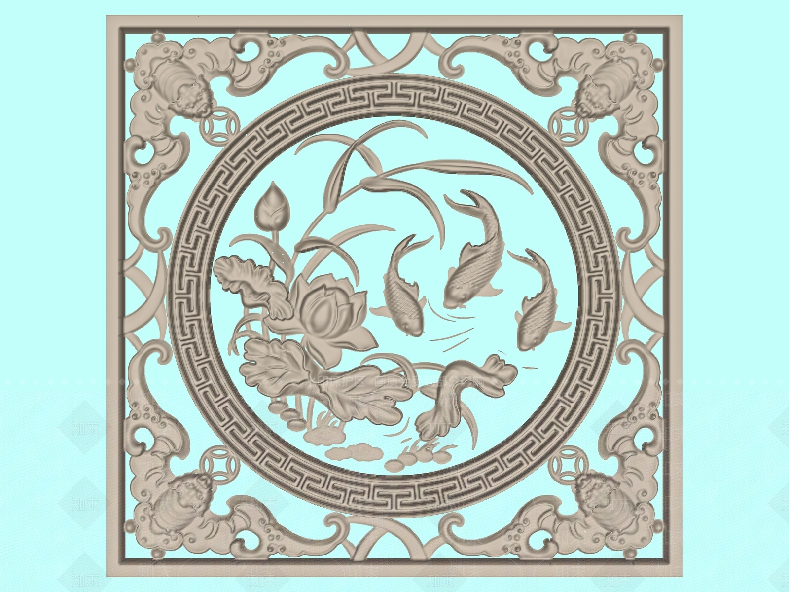 中式浮雕SU模型下载【ID:1184197116】