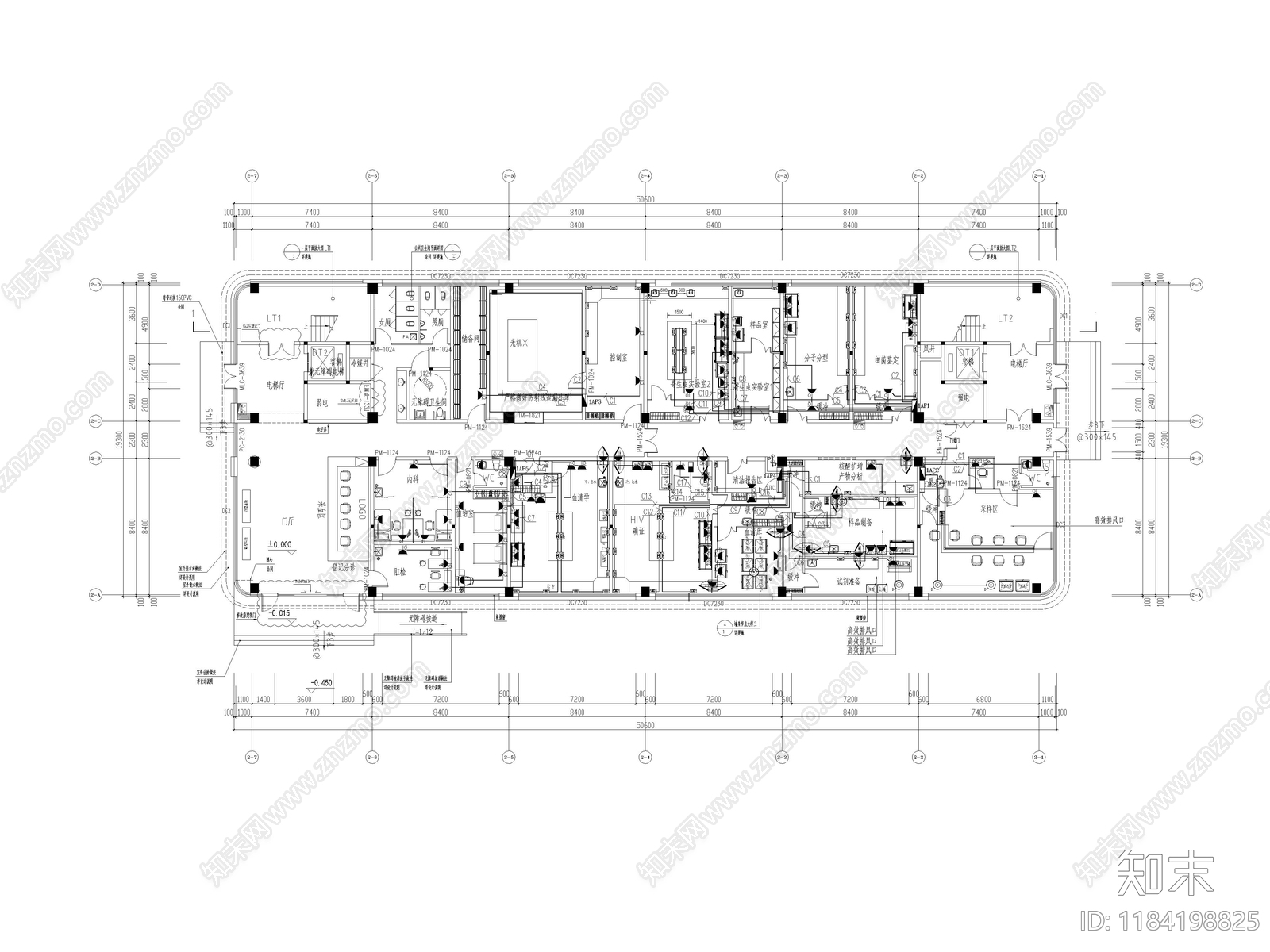 现代实验室cad施工图下载【ID:1184198825】