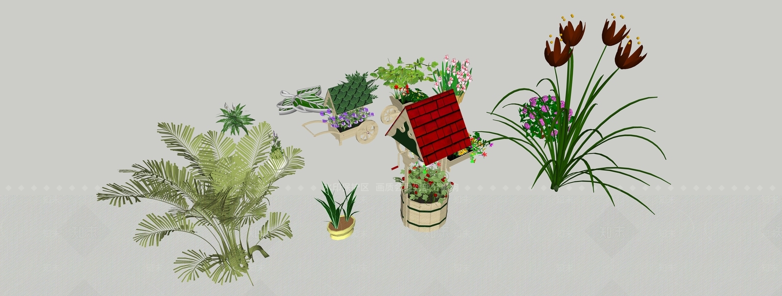 盆栽SU模型下载【ID:1184200709】