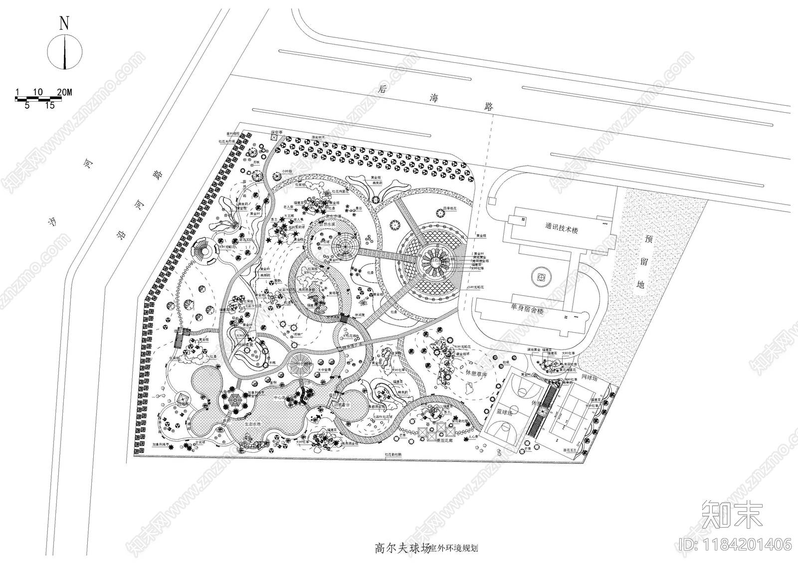 现代新中式高尔夫施工图下载【ID:1184201406】