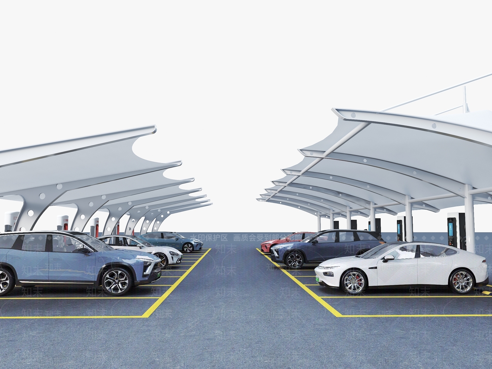现代停车场SU模型下载【ID:1184203537】