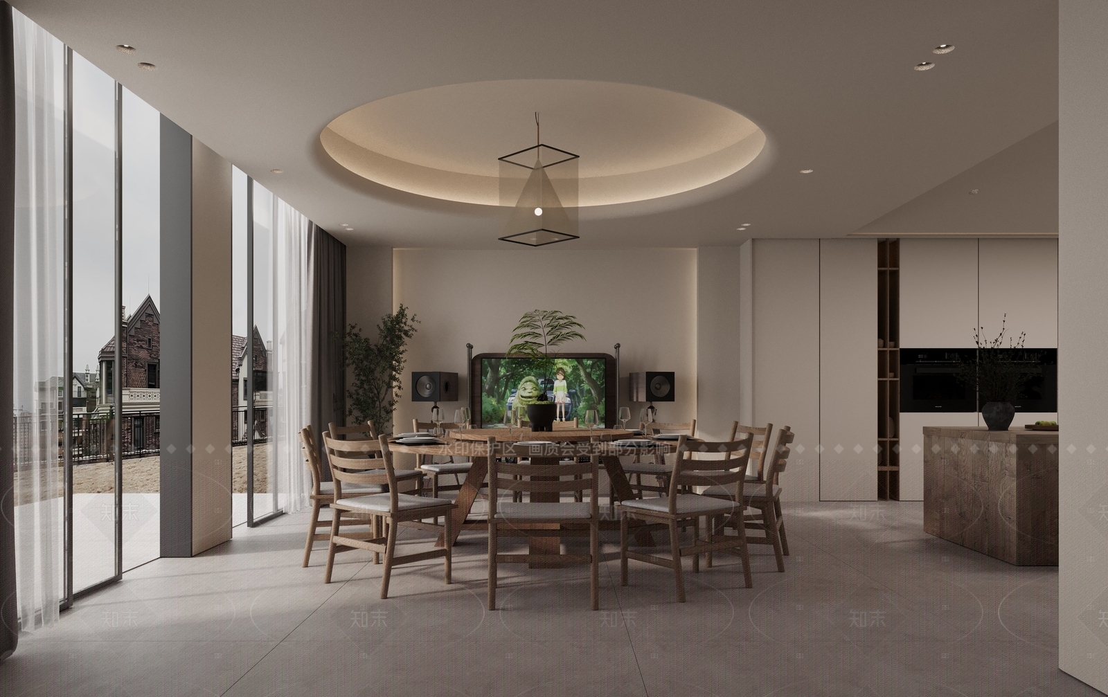 侘寂家居餐厅3D模型下载【ID:1214997460】