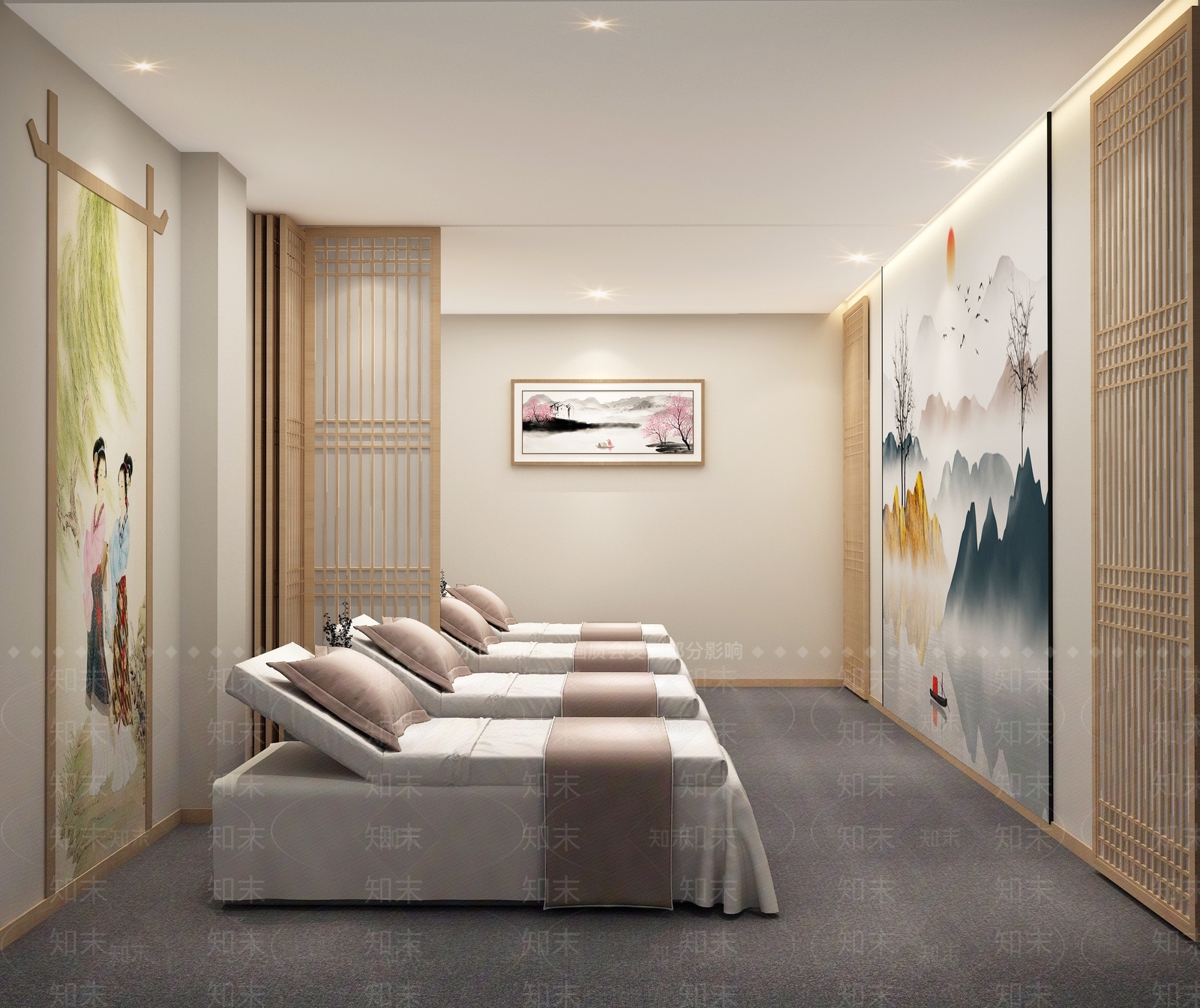 新中式足浴店3D模型下载【ID:1184209945】