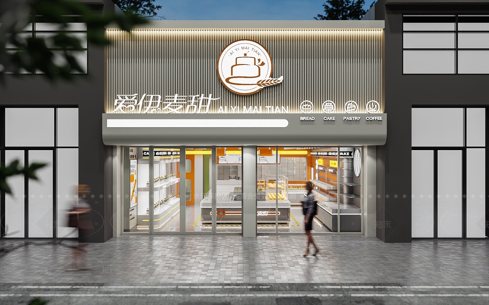 现代甜品面包店3D模型下载【ID:1184212469】