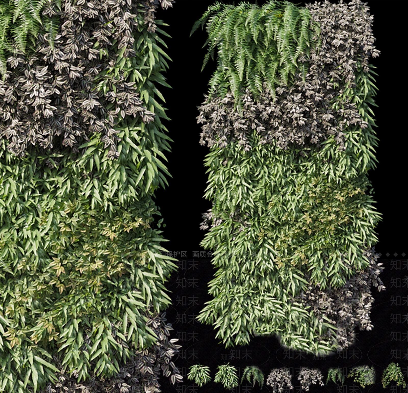 绿植墙3D模型下载【ID:1184214740】
