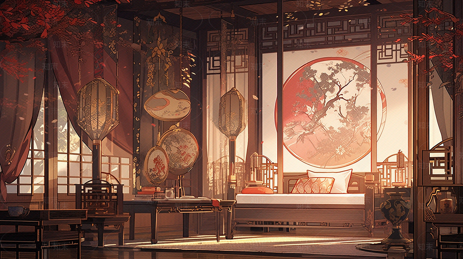 新中式中式屏幕贴图下载【ID:1184223443】