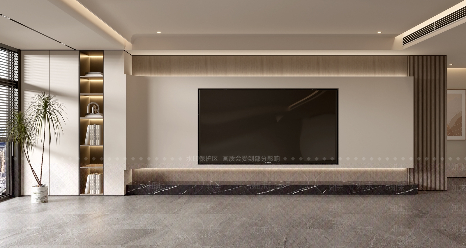 现代简约电视背景墙3D模型下载【ID:1184225115】_知末3d模型网
