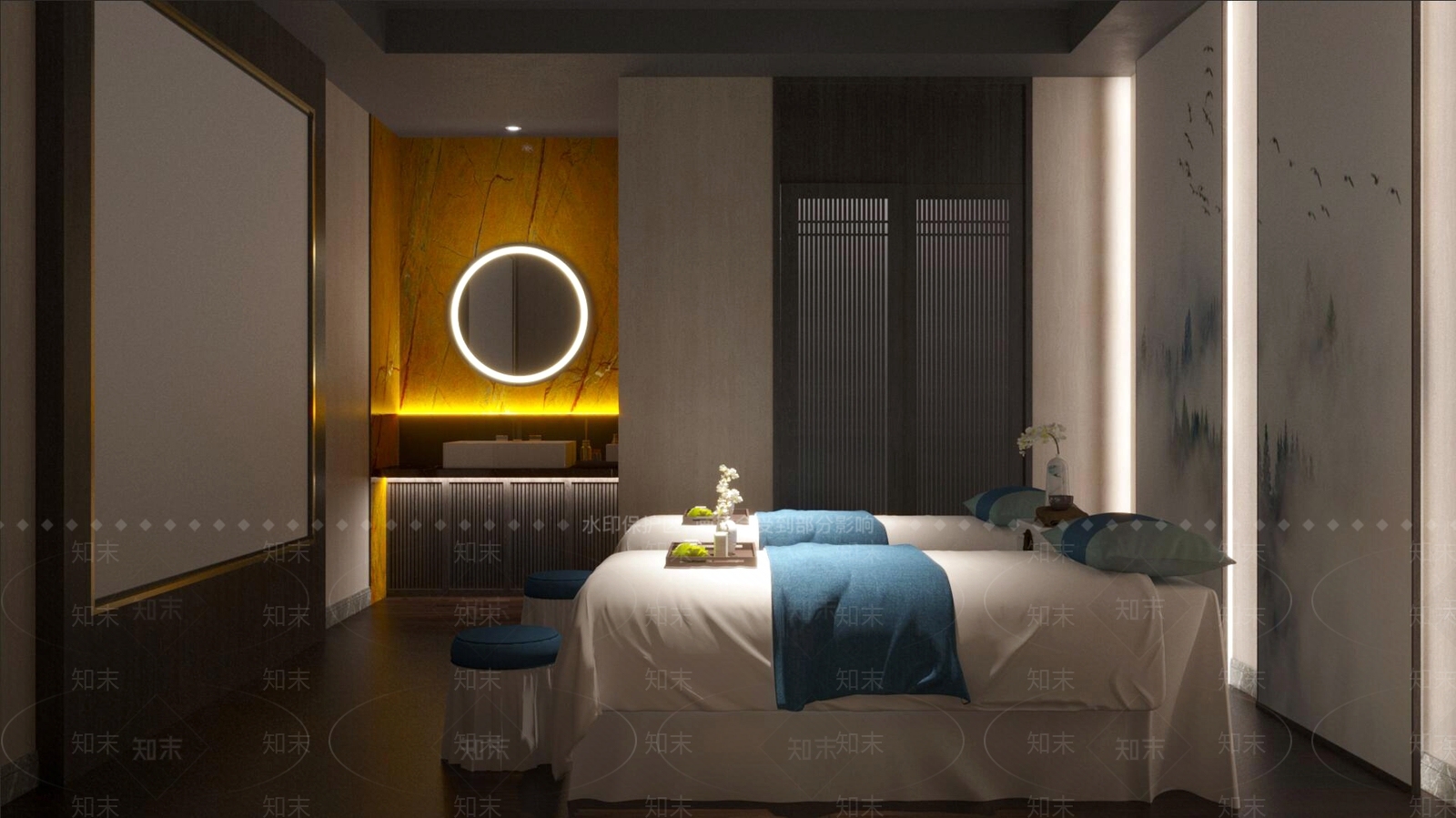 现代足浴店3D模型下载【ID:1184227399】