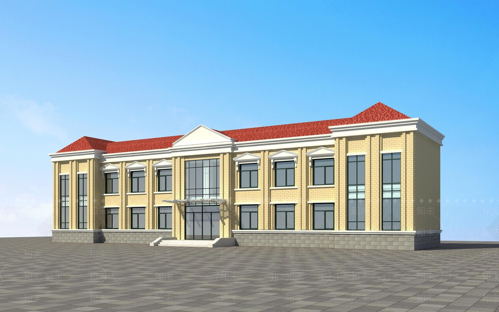 现代办公楼3D模型下载【ID:1184231058】