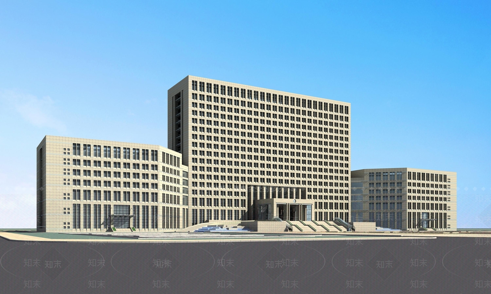 现代办公楼3D模型下载【ID:1184231292】