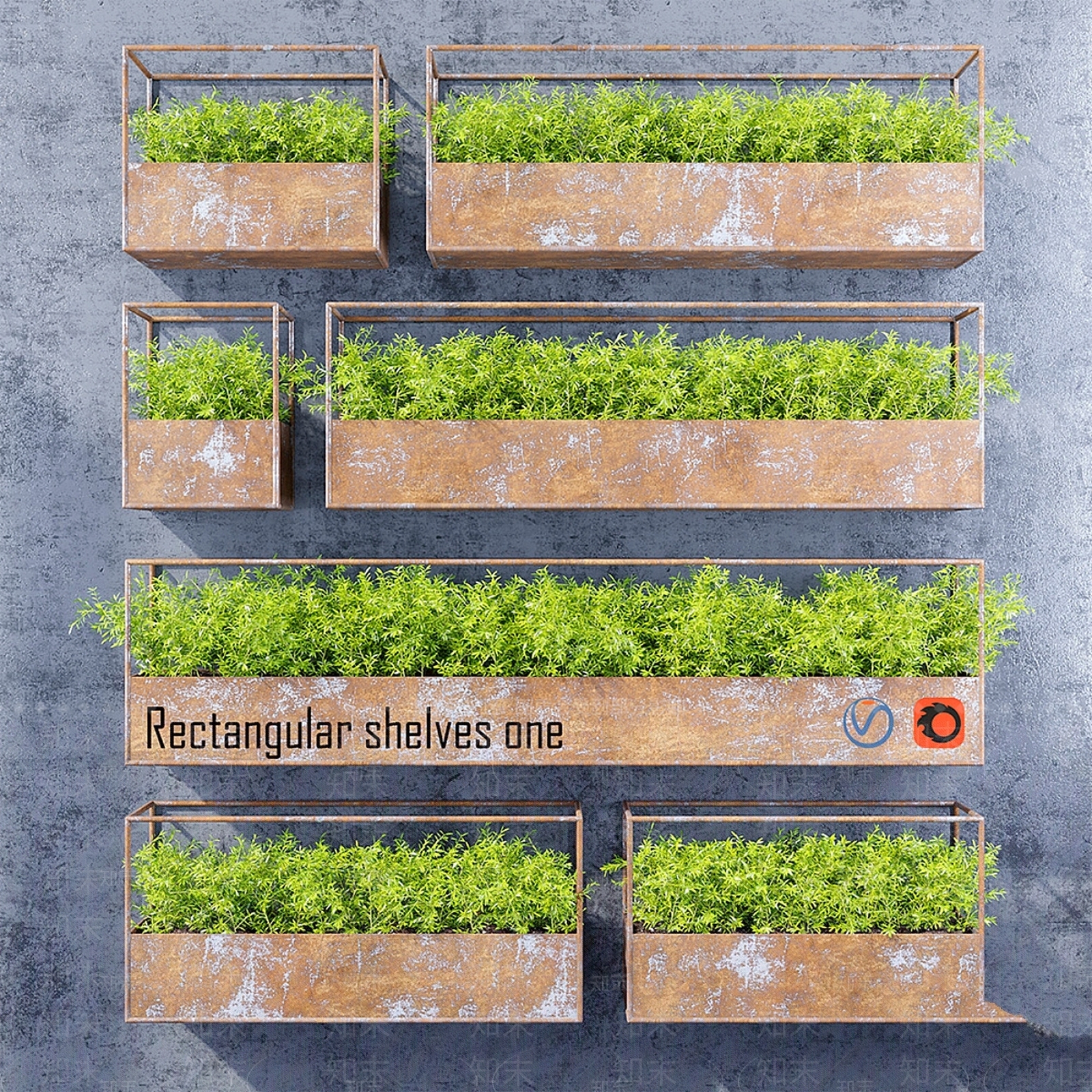 绿植墙3D模型下载【ID:1184235808】