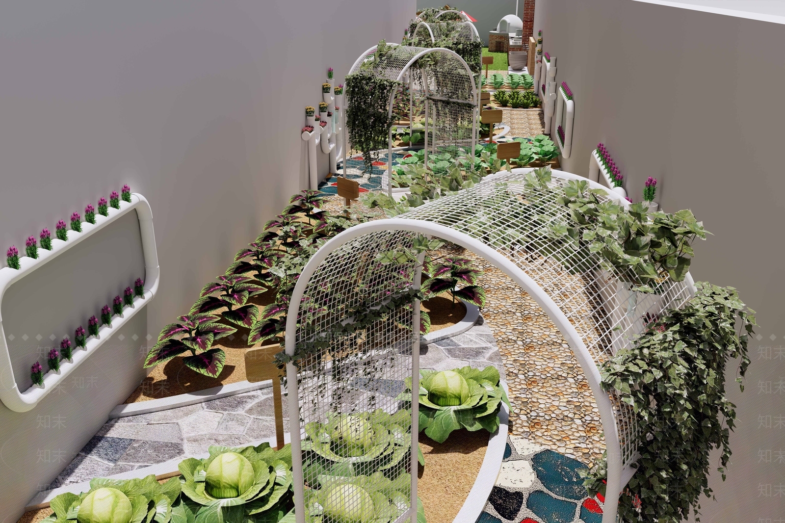 现代儿童游乐区SU模型下载【ID:1184236776】