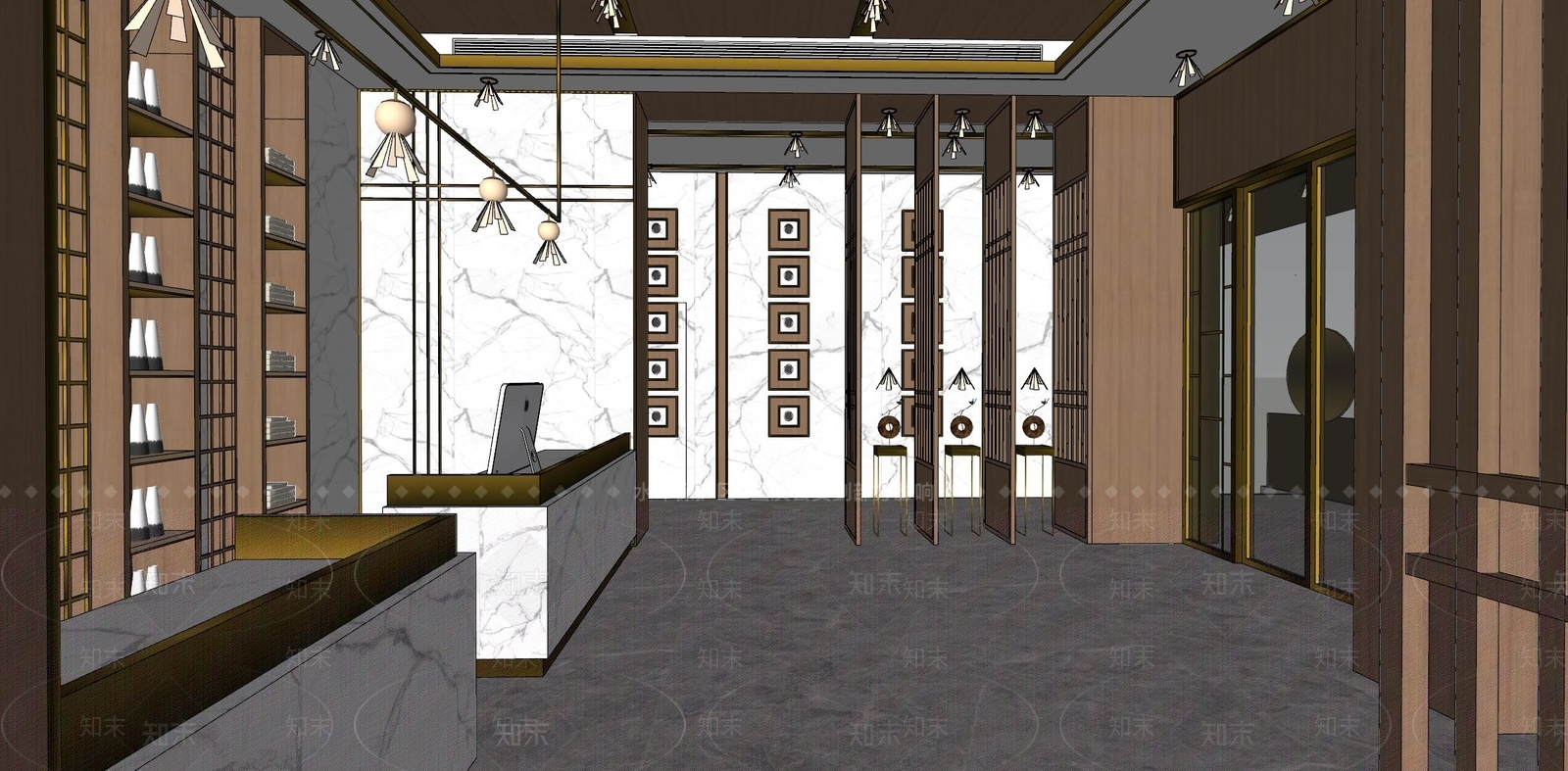 现代新中式其他店铺SU模型下载【ID:1184240101】