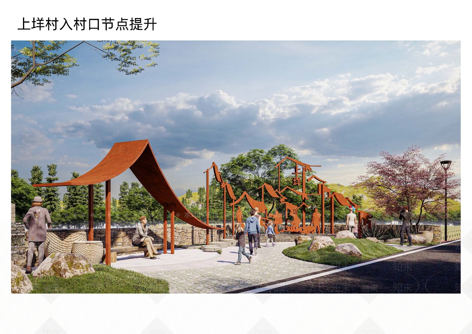 现代雕塑小品SU模型下载【ID:1184242529】