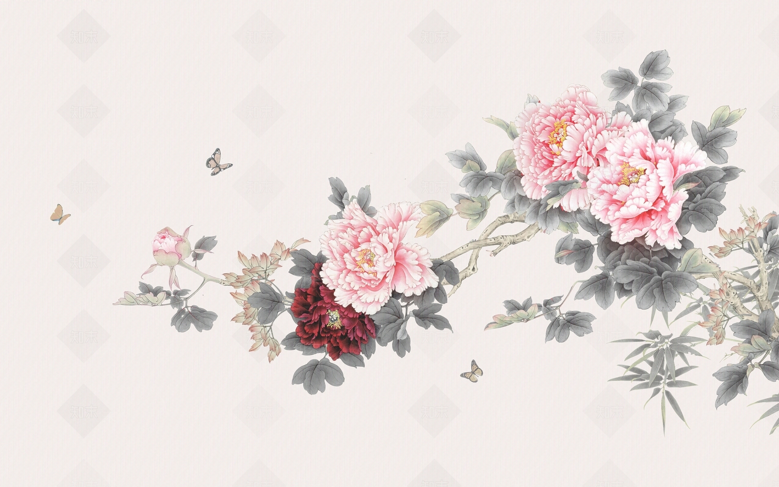 新中式中式壁画贴图下载【ID:1184243387】