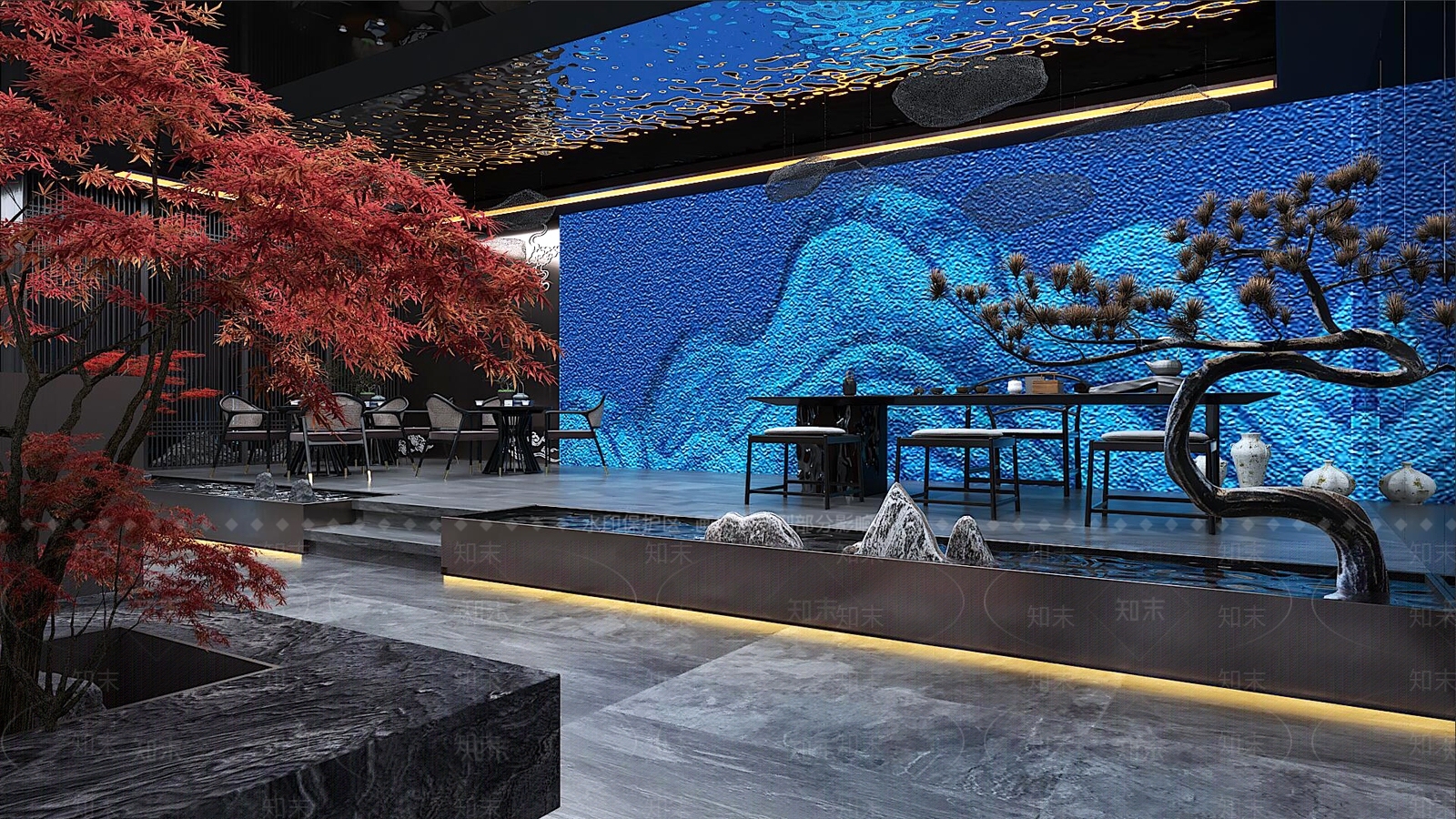 新中式足浴店3D模型下载【ID:1184249894】