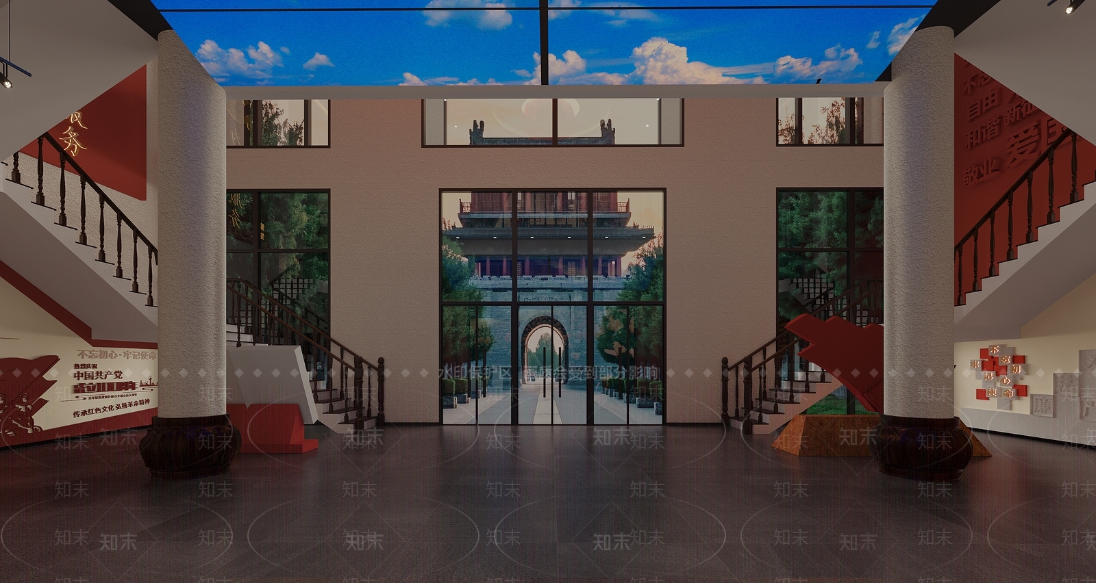 新中式现代荣誉室3D模型下载【ID:1184252246】