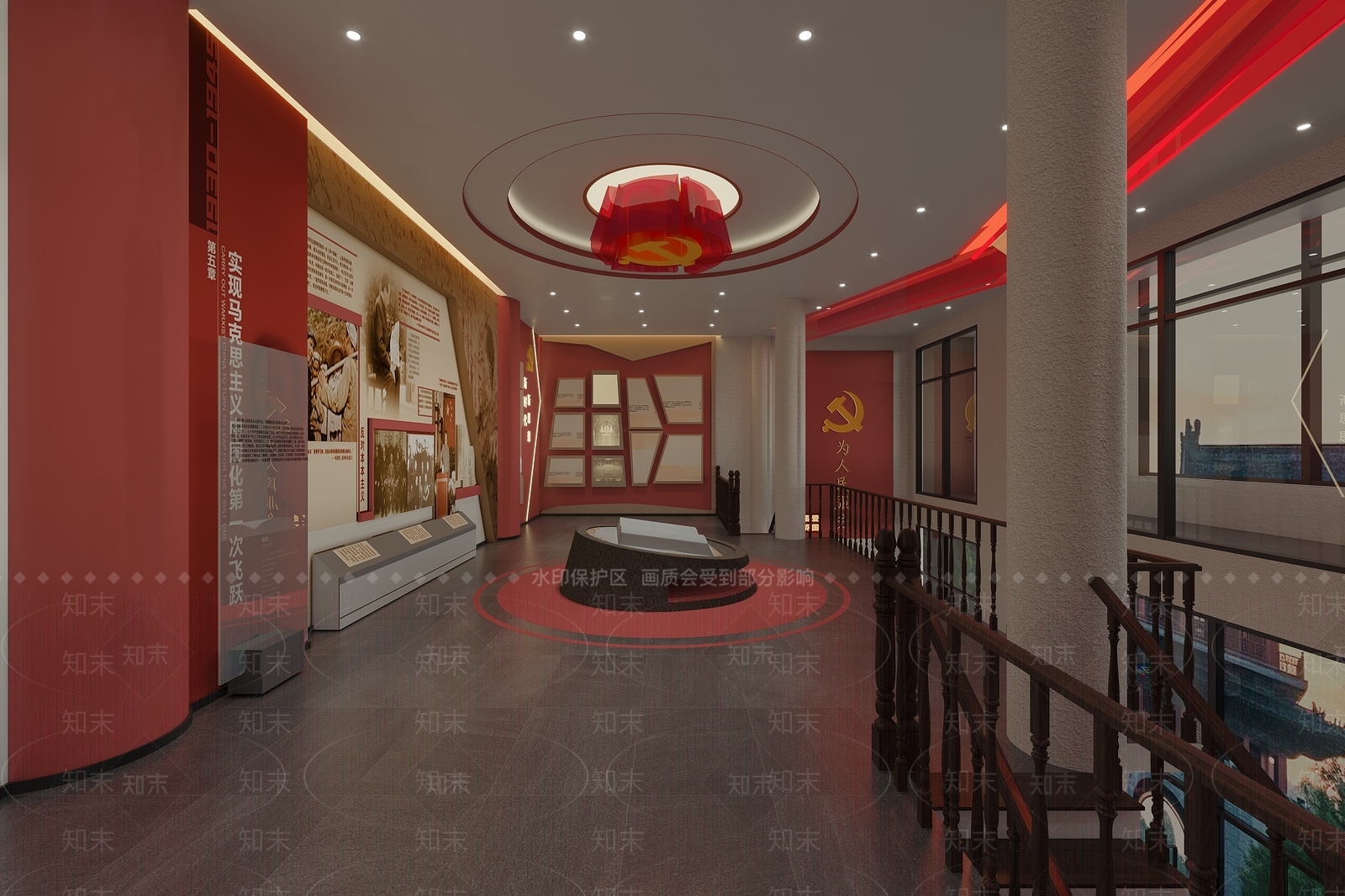 新中式现代荣誉室3D模型下载【ID:1184252246】