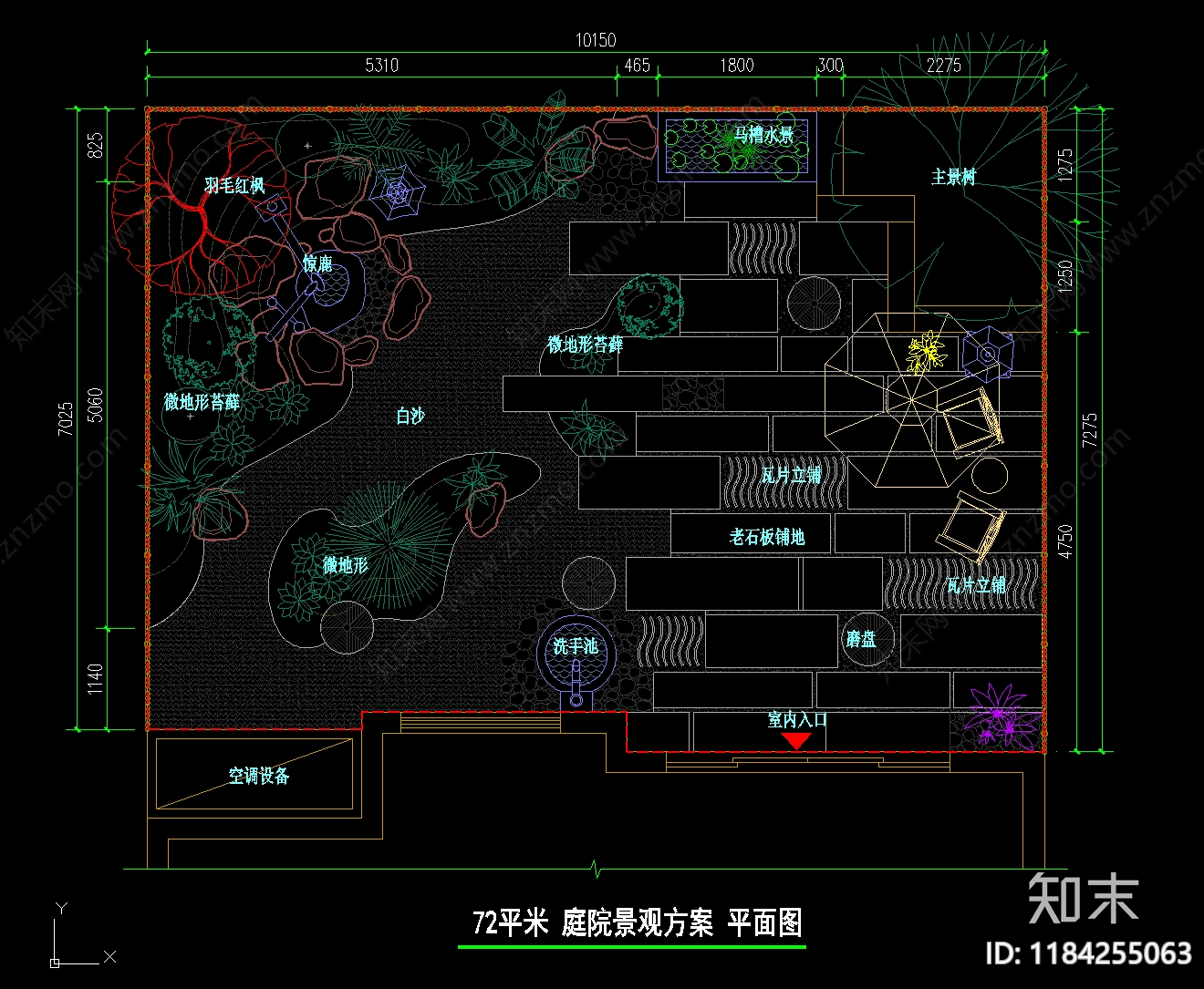 景观平面图cad施工图下载【ID:1184255063】