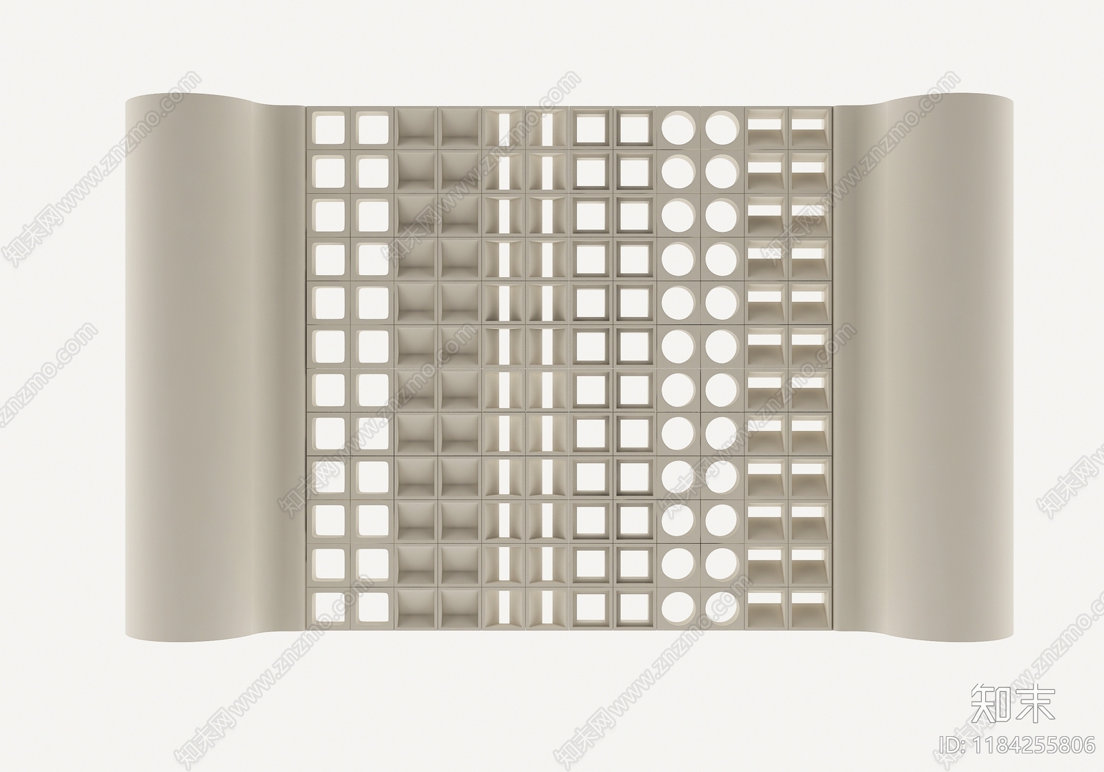 现代奶油隔断3D模型下载【ID:1184255806】