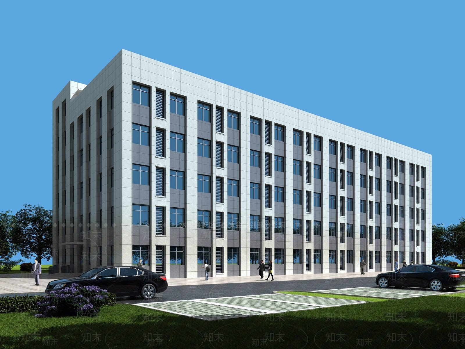现代办公楼3D模型下载【ID:1184256060】