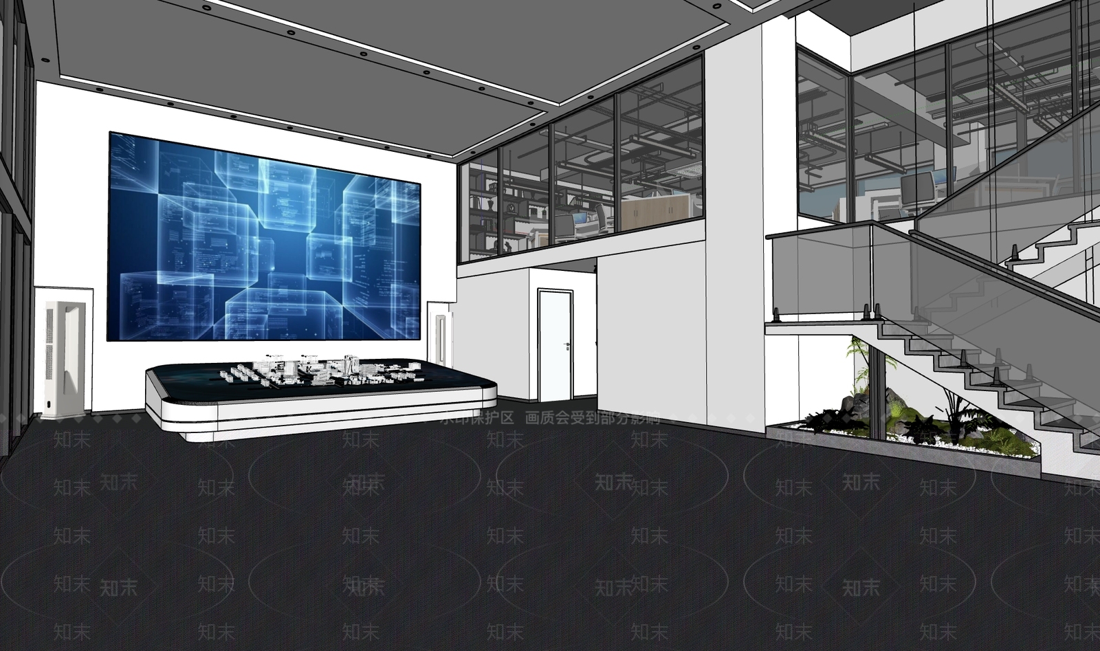 现代办公室SU模型下载【ID:1184261008】