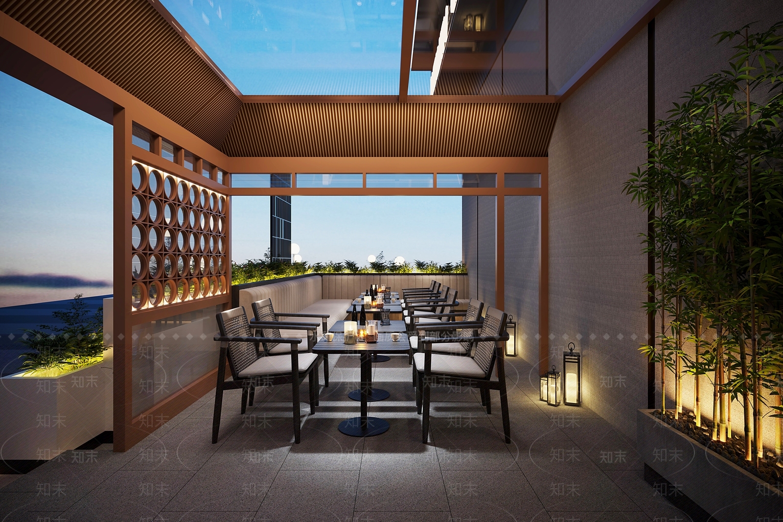 现代新中式商业街3D模型下载【ID:1184261727】