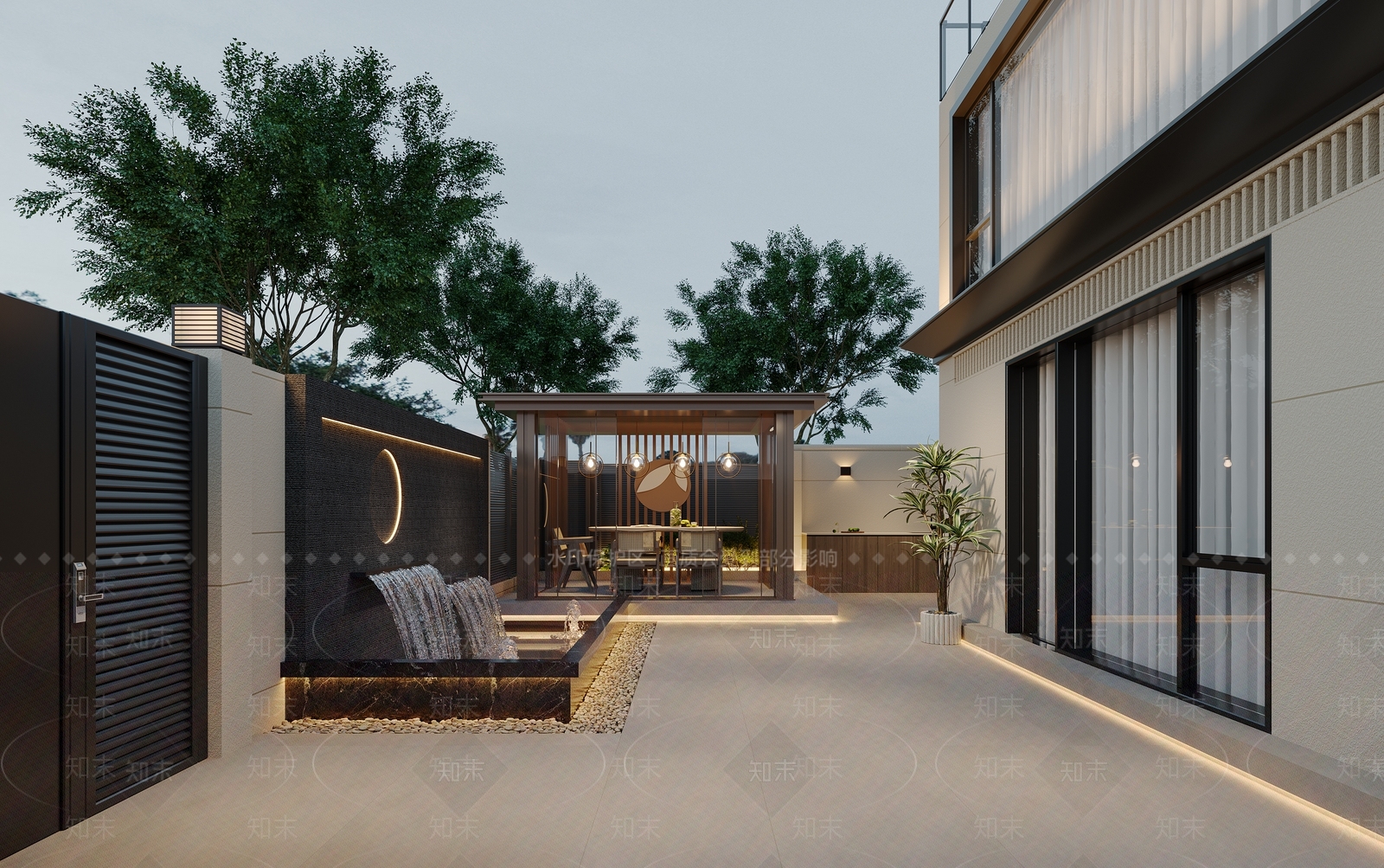 新中式庭院3D模型下载【ID:1184263093】