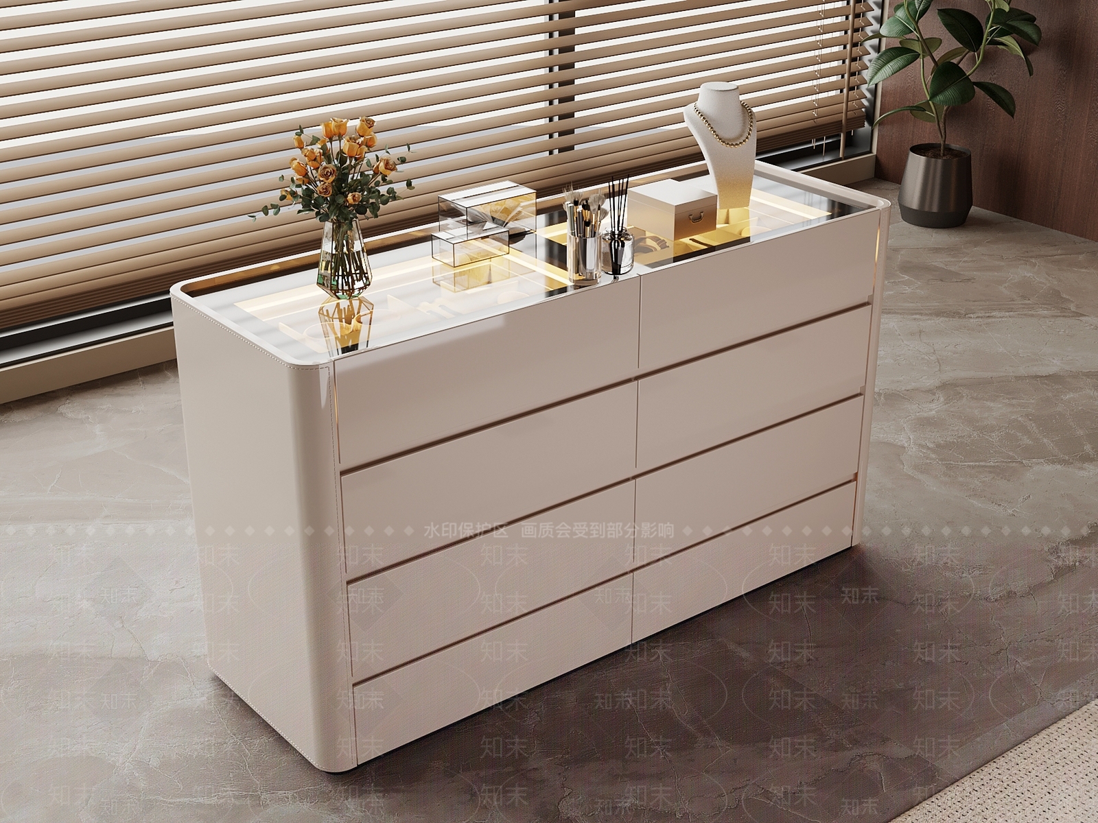 现代首饰柜3D模型下载【ID:1184264012】