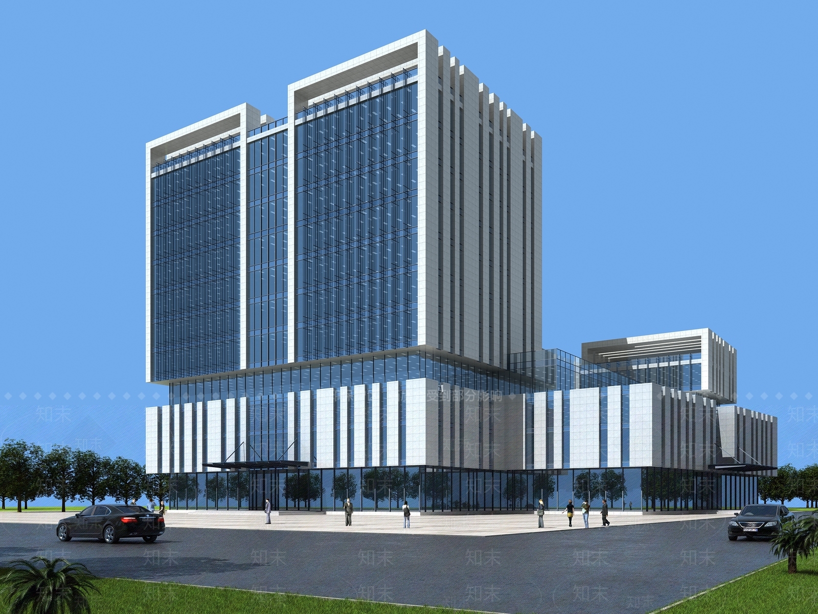现代办公楼3D模型下载【ID:1184276753】