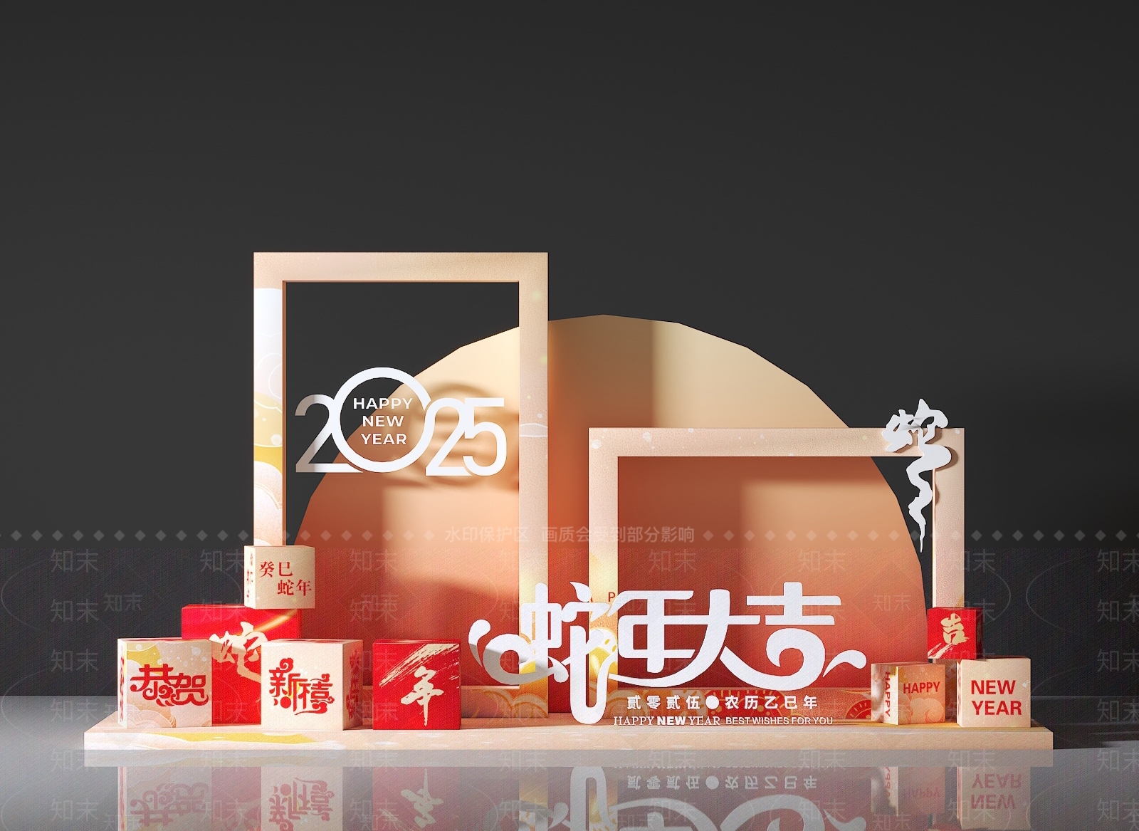 现代美陈3D模型下载【ID:1184284188】