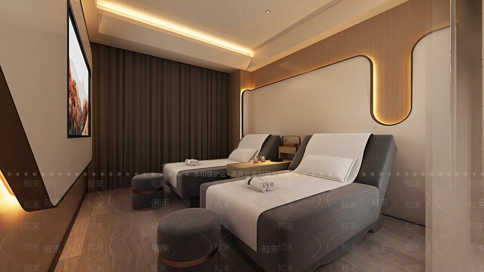 现代简约足浴店3D模型下载【ID:1184285861】