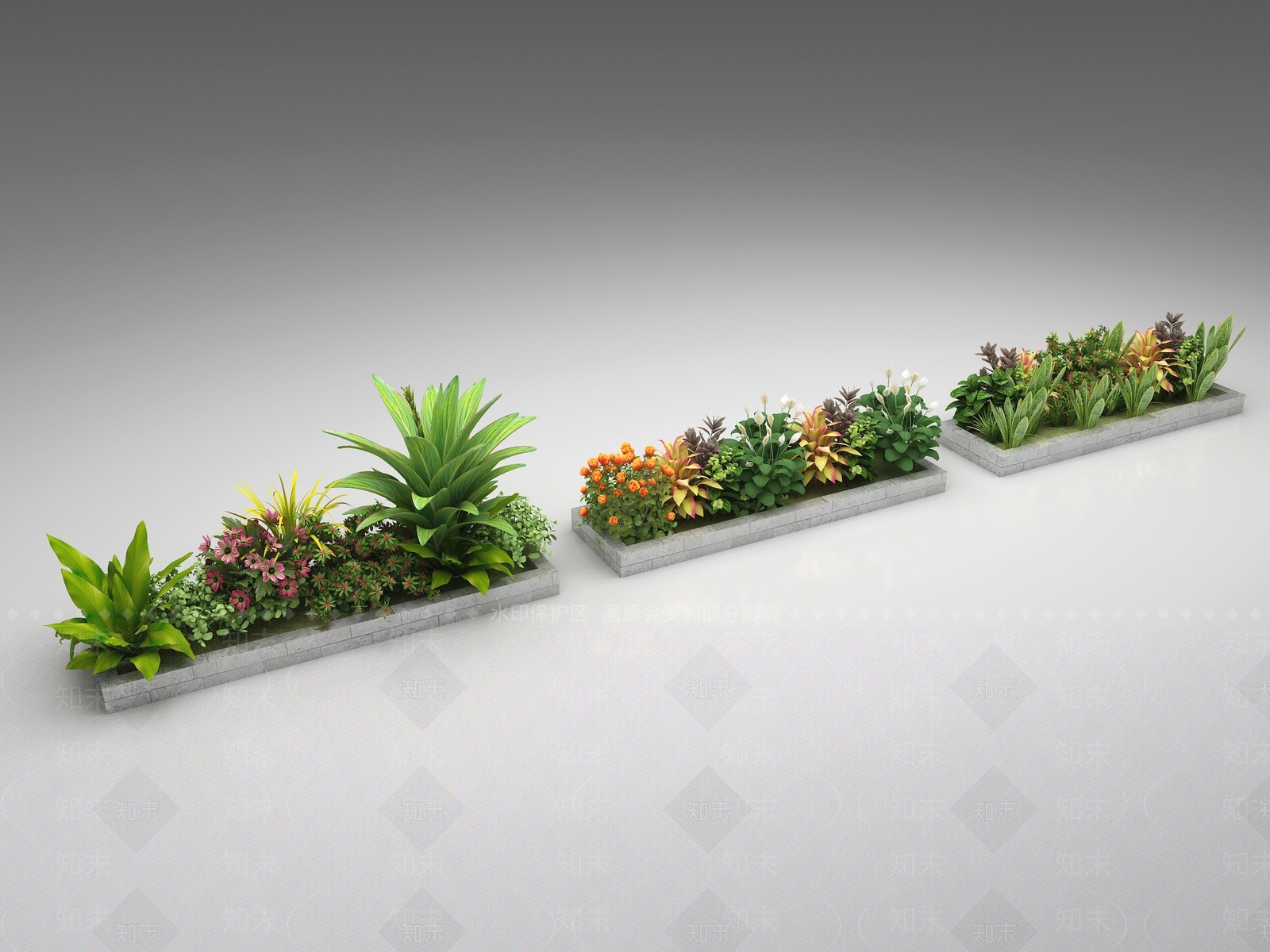 花坛3D模型下载【ID:1184287801】