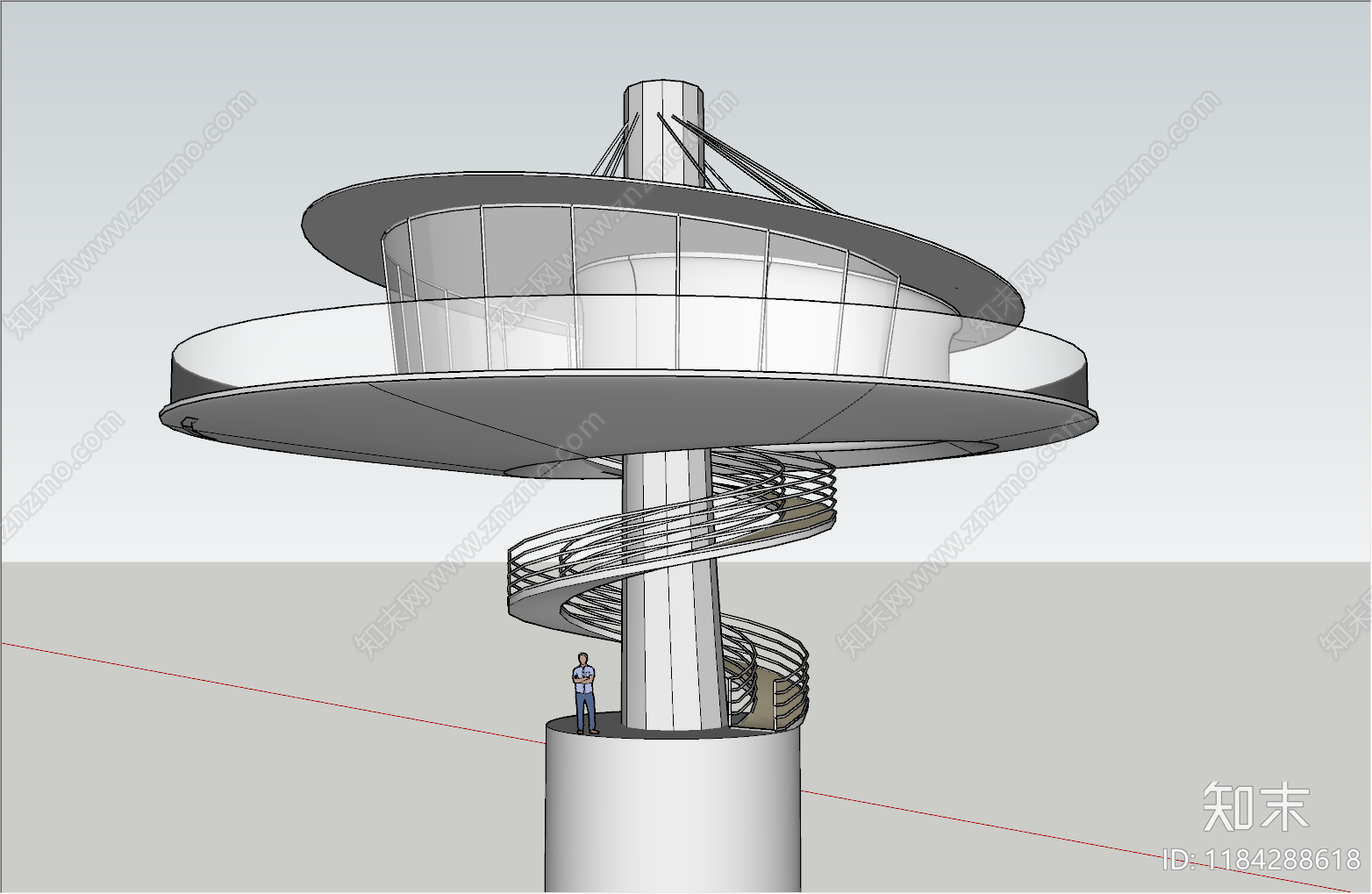 现代极简风格建筑SU模型下载【ID:1184288618】