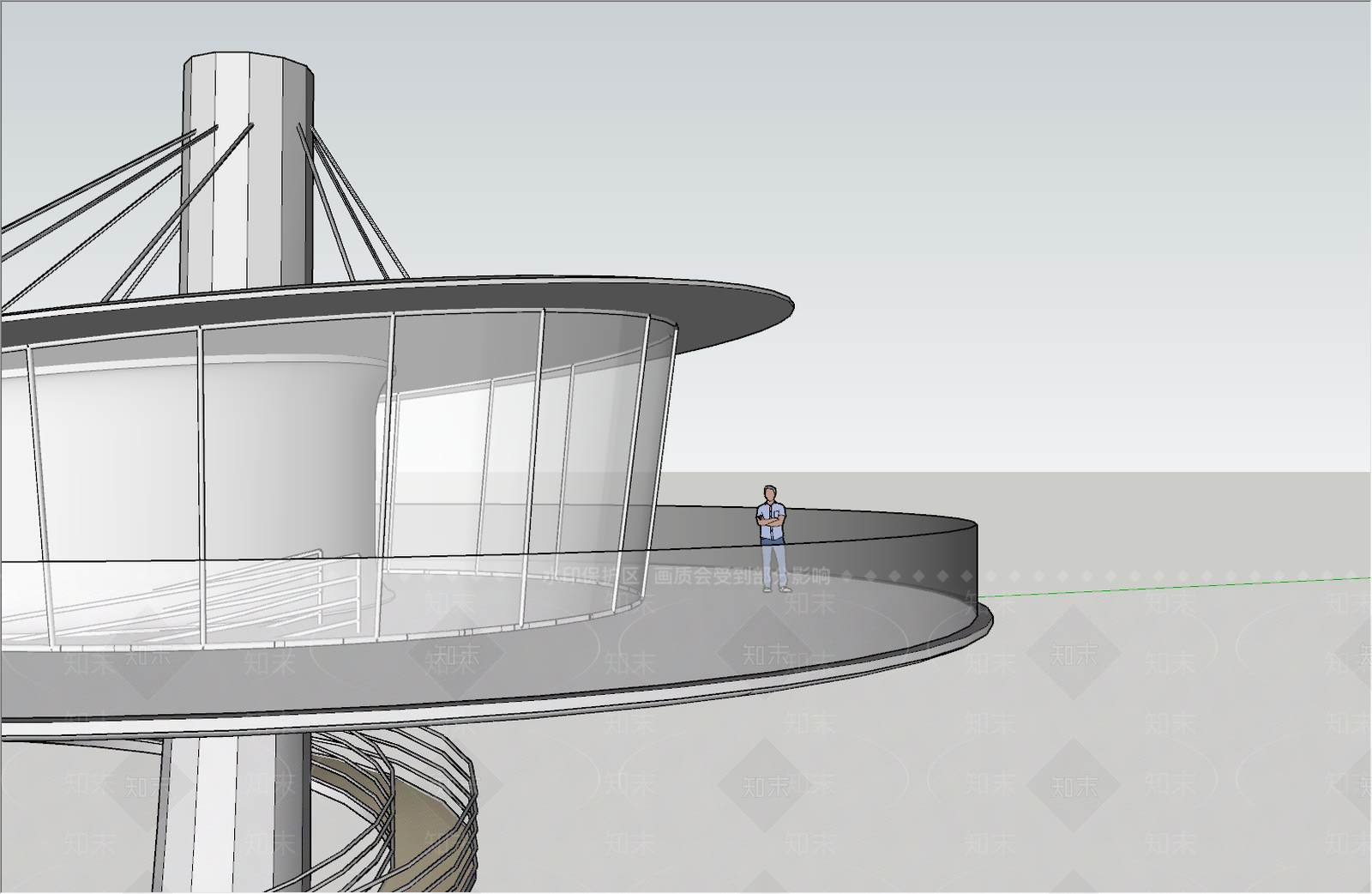现代极简风格建筑SU模型下载【ID:1184288618】