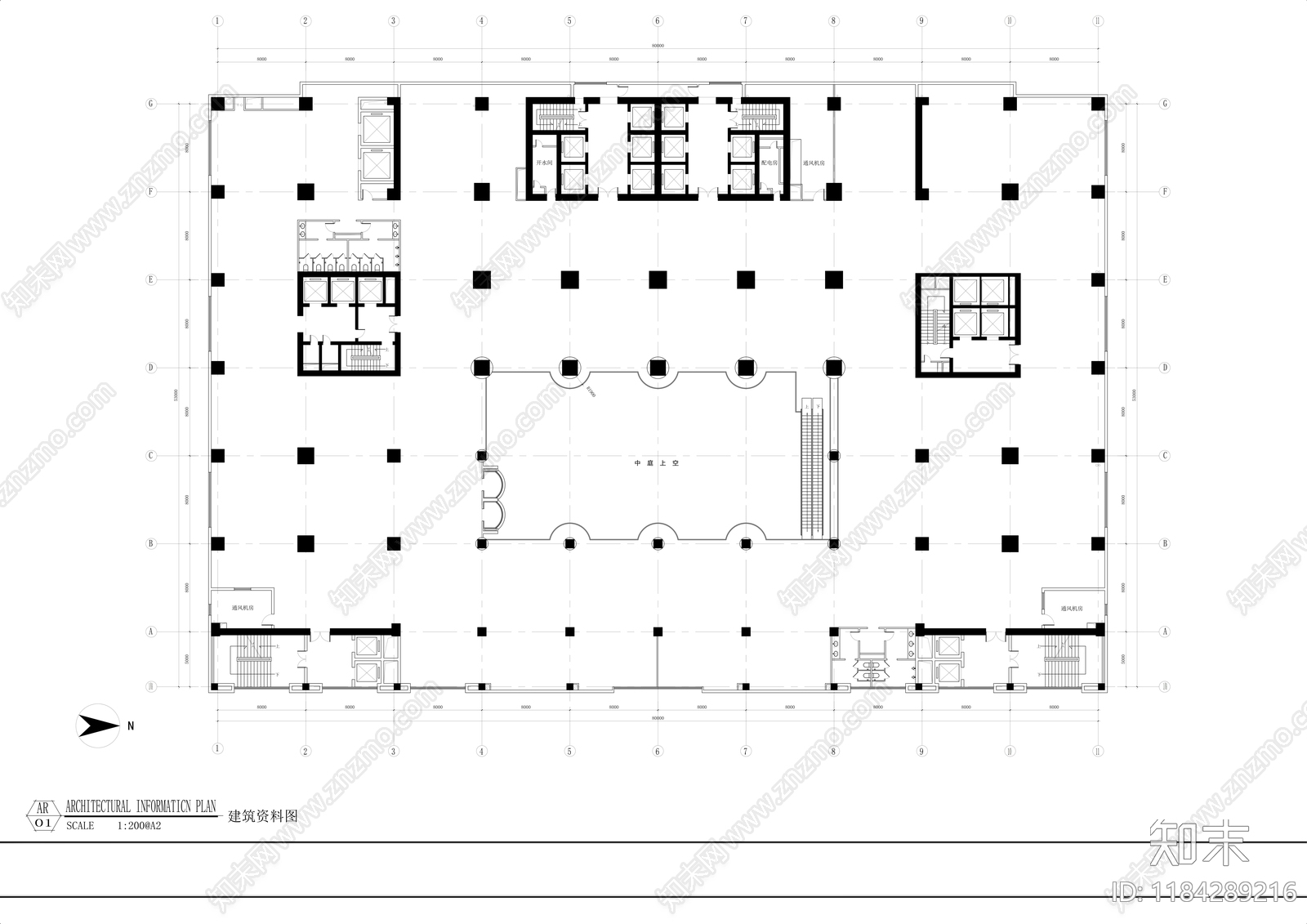 现代整体办公空间cad施工图下载【ID:1184289216】