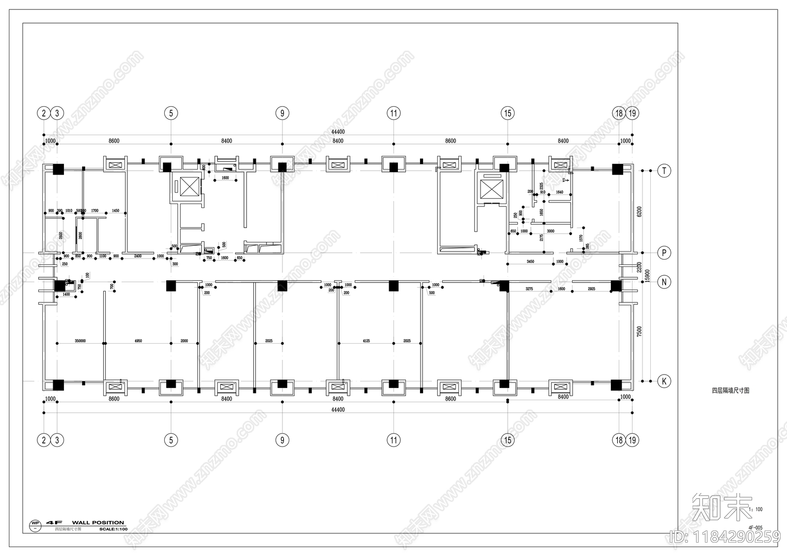 现代整体办公空间cad施工图下载【ID:1184290259】