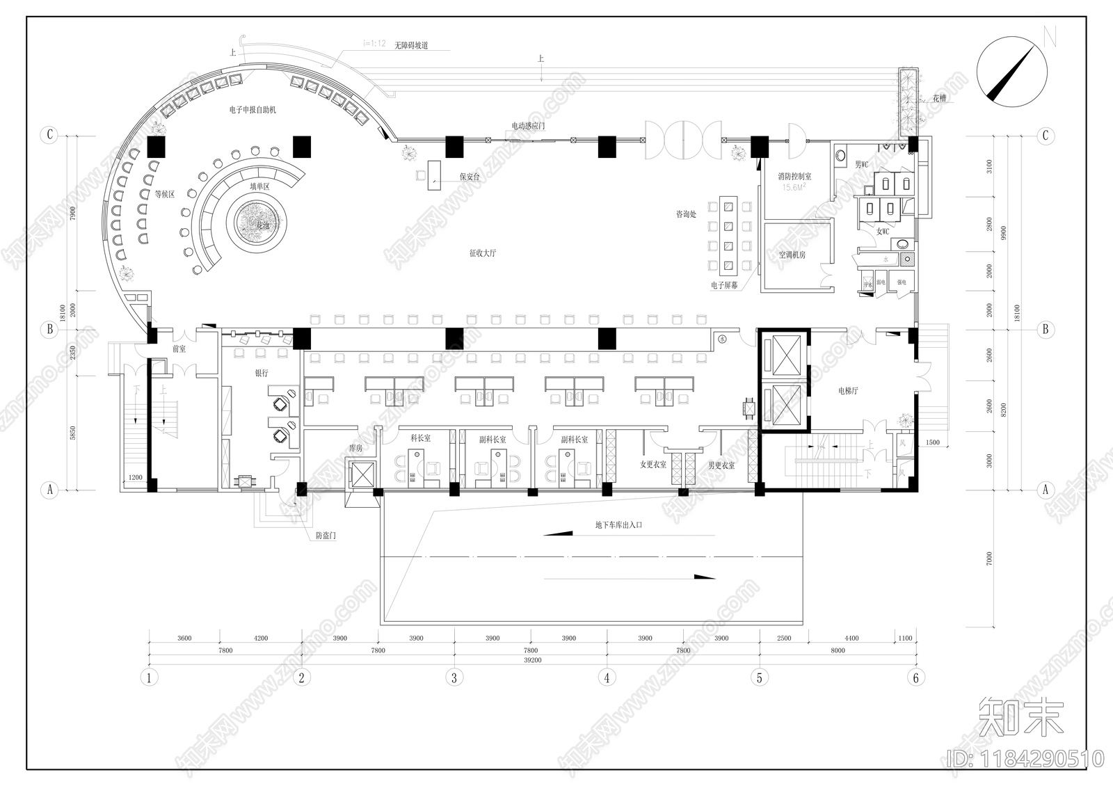 现代整体办公空间cad施工图下载【ID:1184290510】
