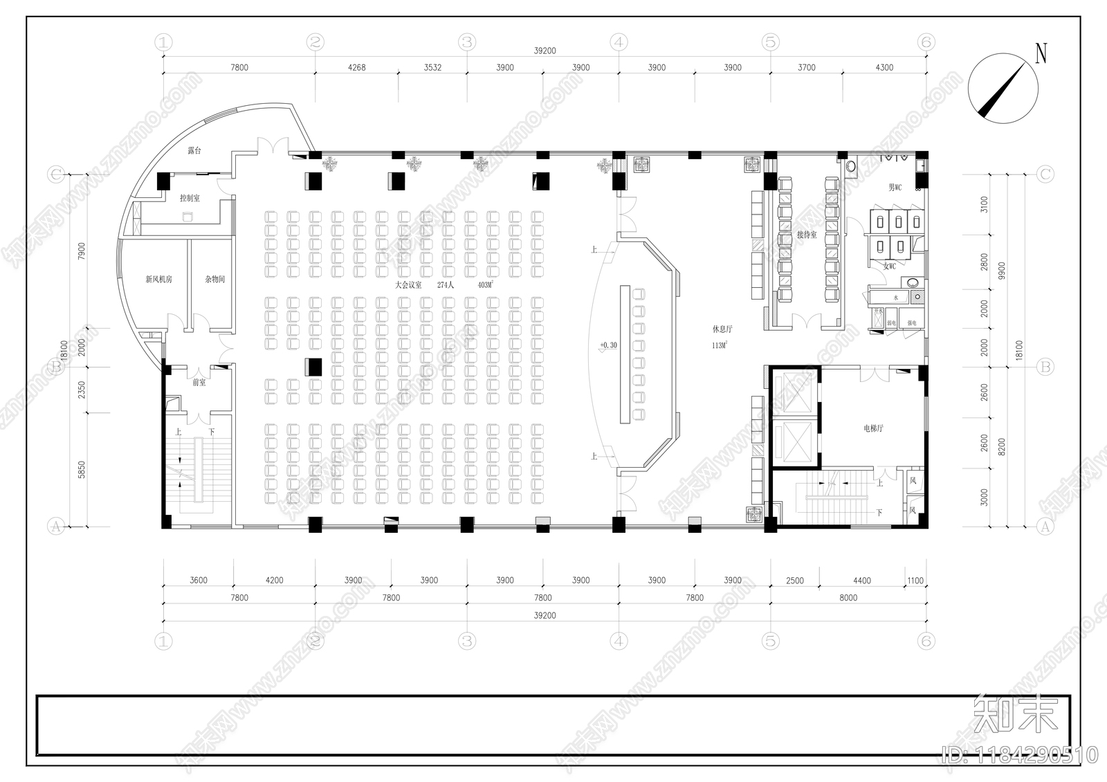 现代整体办公空间cad施工图下载【ID:1184290510】