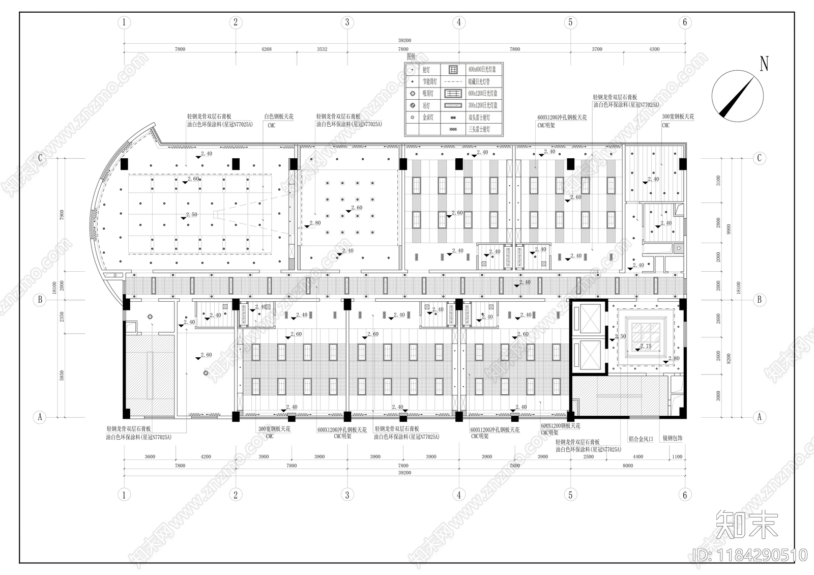 现代整体办公空间cad施工图下载【ID:1184290510】