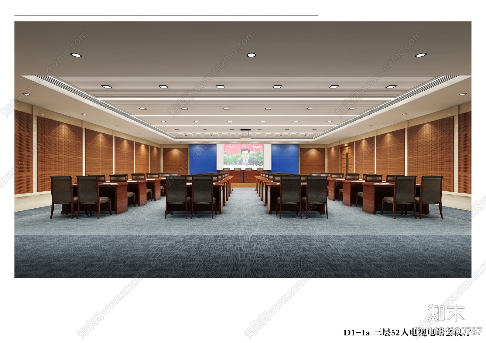 现代整体办公空间cad施工图下载【ID:1184290787】