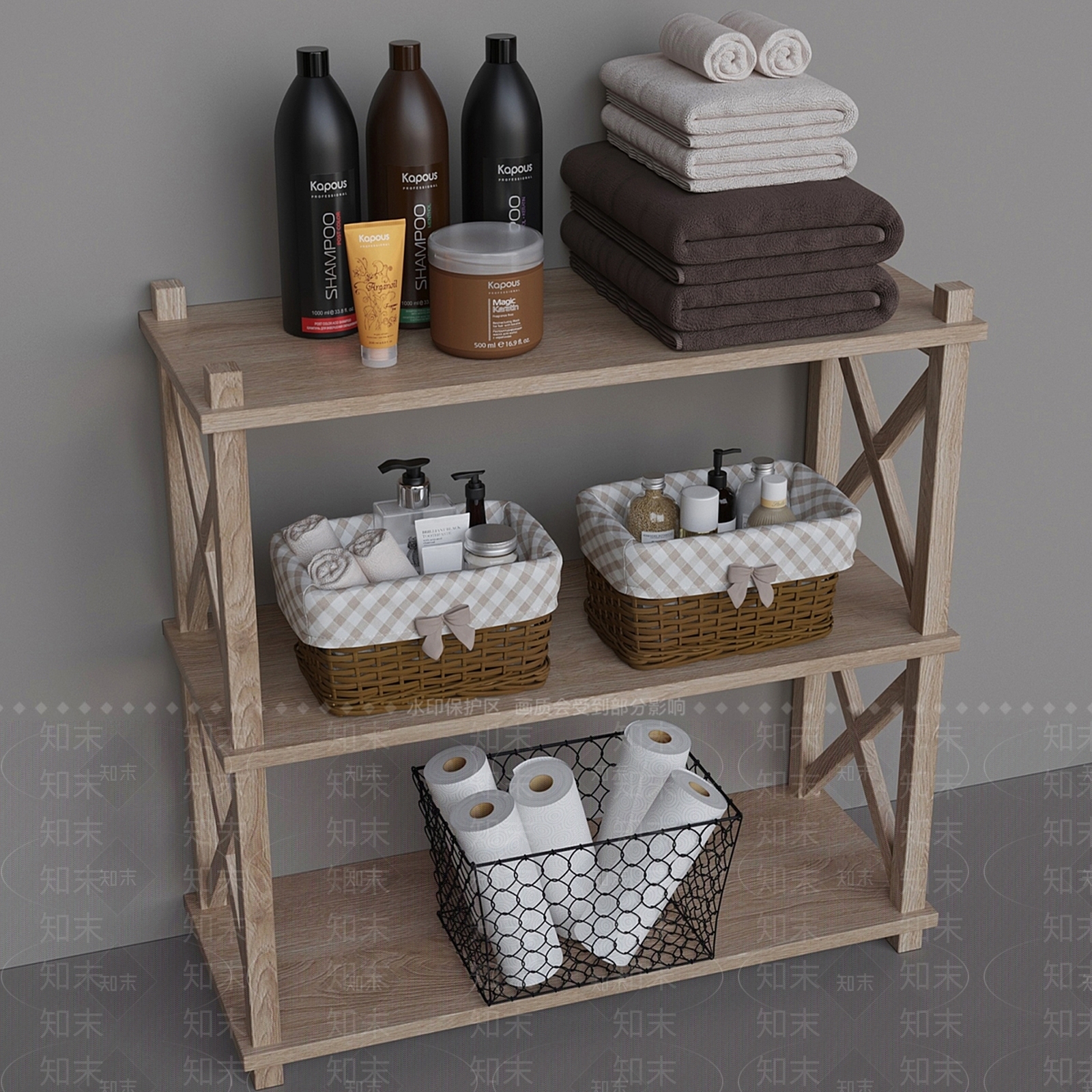 洗浴用品3D模型下载【ID:1184296372】