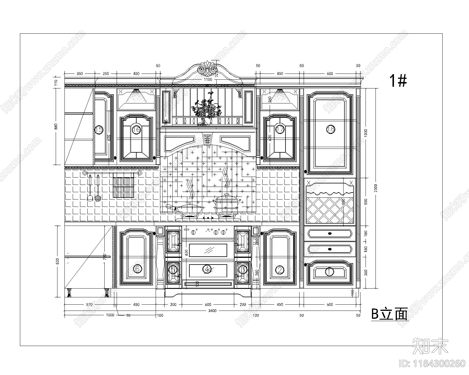 美式家具节点详图施工图下载【ID:1184300260】