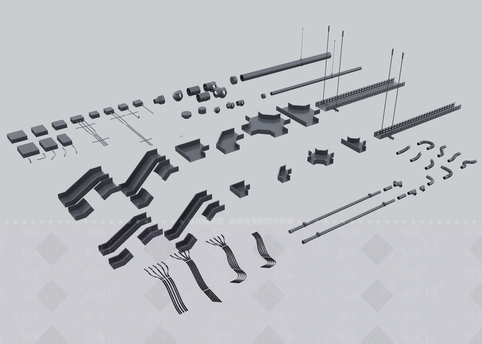 管道零件SU模型下载【ID:1184320417】
